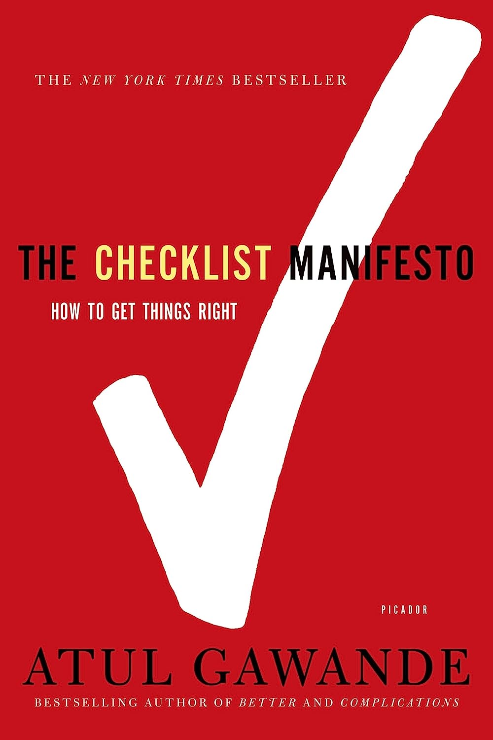 The Checklist Manifesto Book Cover